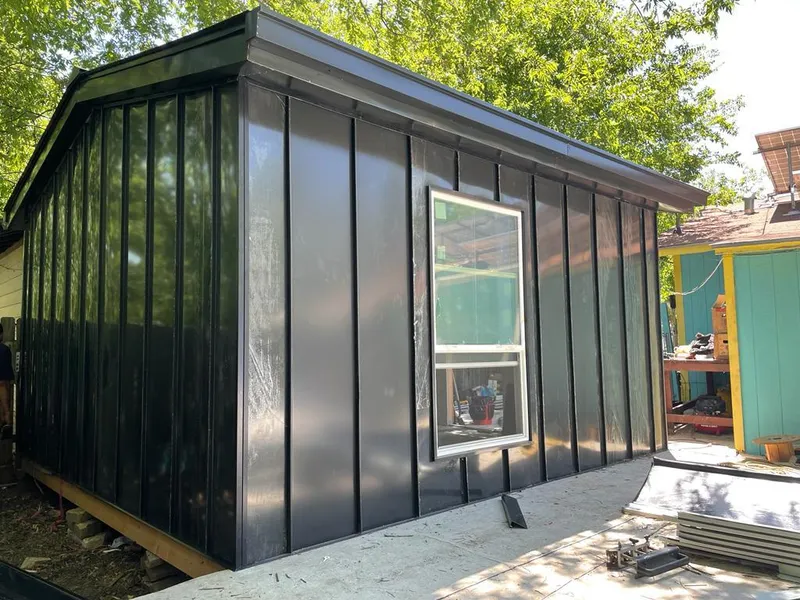 Black standing seam metal wall panels for Metal Roof Installation in West Bloomfield